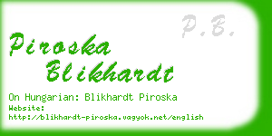 piroska blikhardt business card
